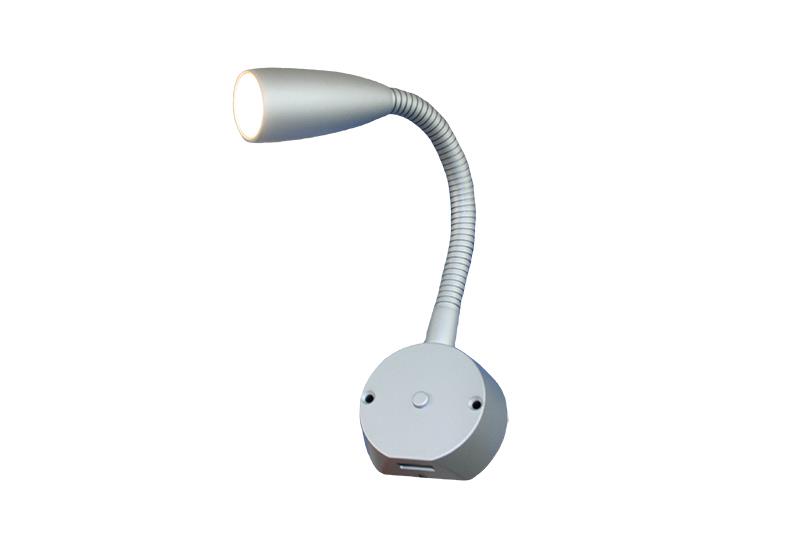 Furnari flexibele LED met USB en schakelaar zilver