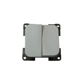 Schakelaar dubbel GRIJS C-line