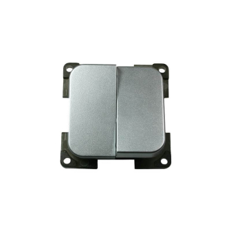 Schakelaar dubbel ZILVER C-line