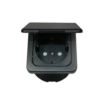 Wandk.ds + Klapdeksel + isods ZWART Opal verpakt