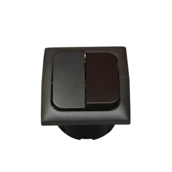 Schakelaar dubbel + afdekraam + isods BRUIN Opal