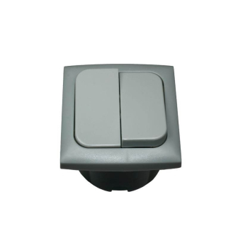 Schakelaar dubbel + afdekraam + isods GRIJS Opal verpakt