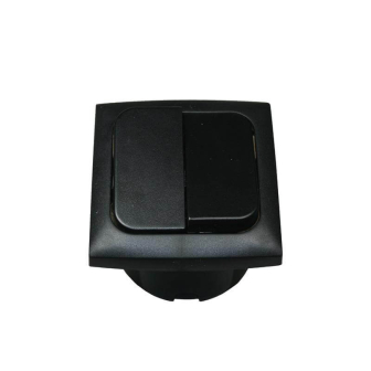 Schakelaar dubbel + afdekraam + isods ZWART Opal verpakt