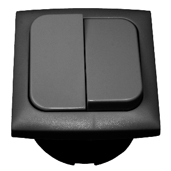 Schakelaar dubbel + afdekraam + isods ANTRACIET Opal vrpkt