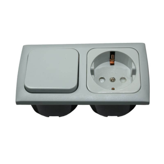 Sch. + kontaktds + 2-vd raam + isods GRIJS C-Line verpakt