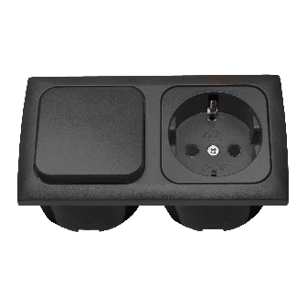 Sch. + kontaktds + 2-vd raam + isods ANTRACIET C-Line vrpkt