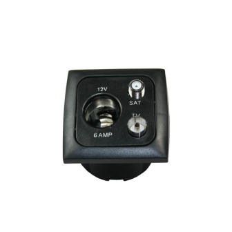 12V-wandktds+ant.+sat. + afdekraam + isods ZWART Opal verp