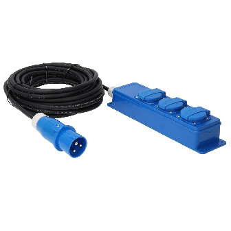 Triple-unit + CEE-stekker + 10m. npr 3x1.5mm²