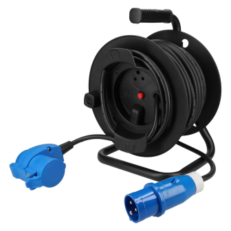 Haspel 25m 3x1.5 CEE stekker+winkelkoppeling