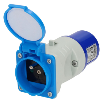 Adapter CEE plug - Schuko socket pin earth