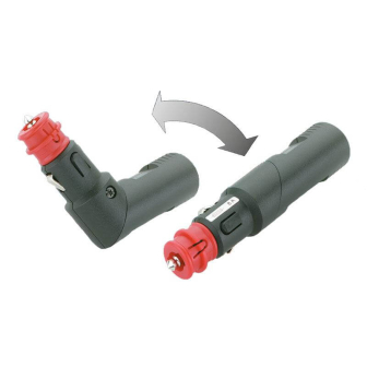 12v stekker haaks verstelbaar met zekering