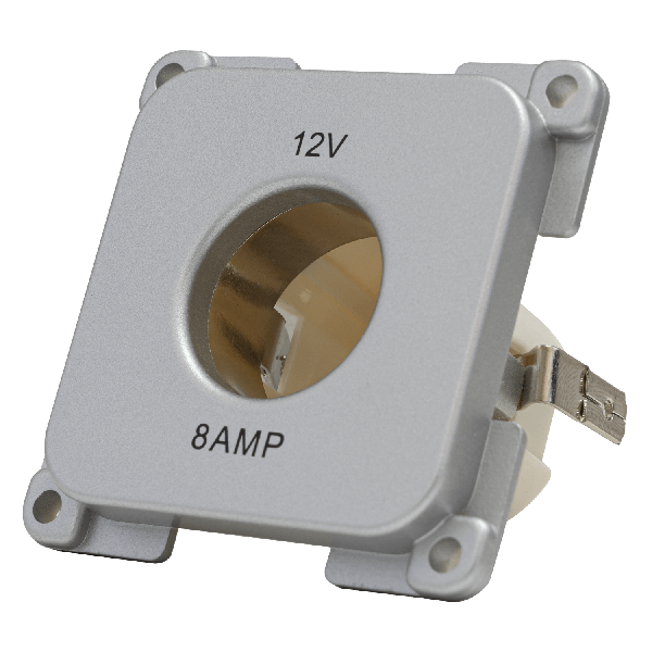 C-Line 12 Volt stopcontact camper en caravan zilver