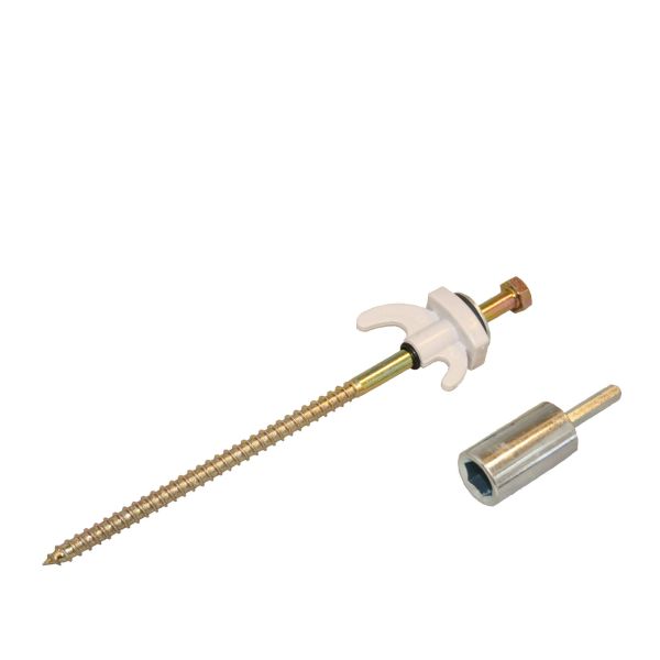 Tentharingen voor harde grond met schroefkop en verloopstuk voor boor - set van 20 stuks in koffer