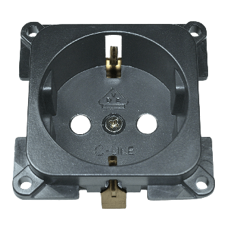 Wandcontactdoos 230V ANTRACIET C-line