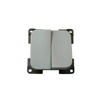 Schakelaar dubbel GRIJS C-line