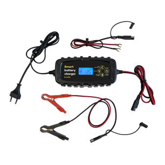 Acculader 12V geschikt voor Lood en Lithium, 4A met druppell