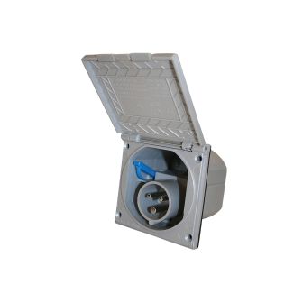 CEE-wandinvoerdoos zilvergrijs verpakt