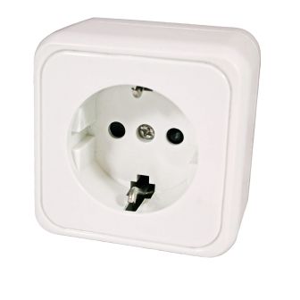 Enkel opbouw stopcontact met randaarde 230V