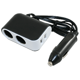 12V adapter + USB