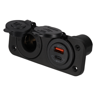 Powerline inbouw contact 12V stekkerdoos met USB-A+C lader