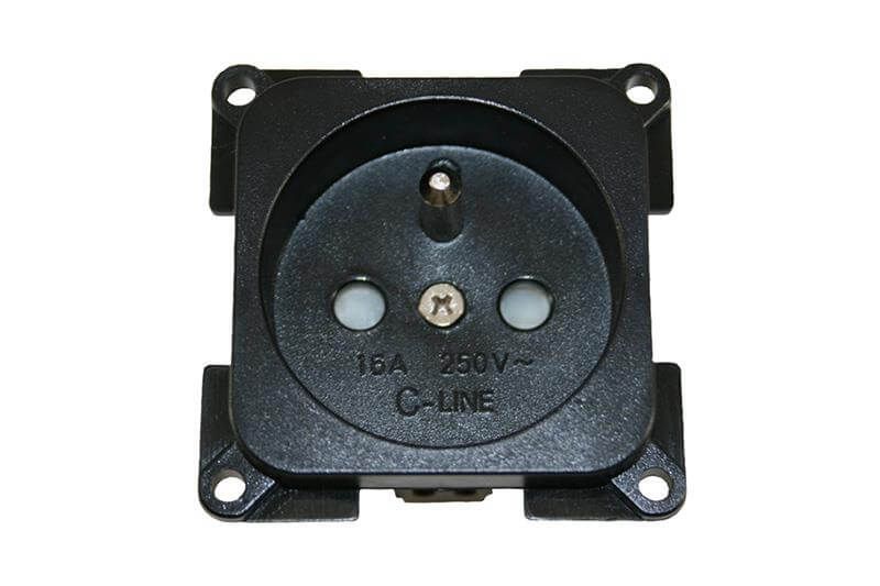C-Line stopcontact Frankrijk zwart