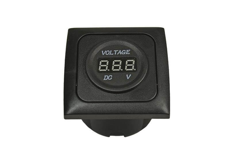 Opal Voltmeter camper en caravan met afdekraam zwart - verpakt