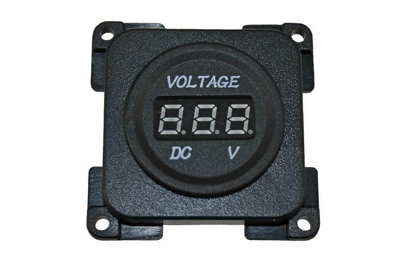 C-Line Voltmeter camper en caravan zwart