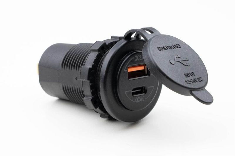 Power Line USB lader inbouw met USB-A QC3.0 en USB-C QC4.0