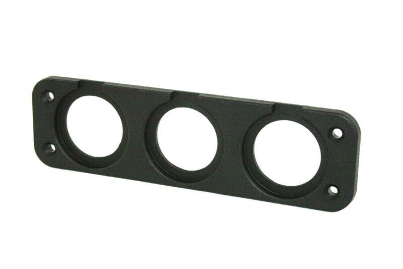 Power Line inbouwframe 3 voudig zwart