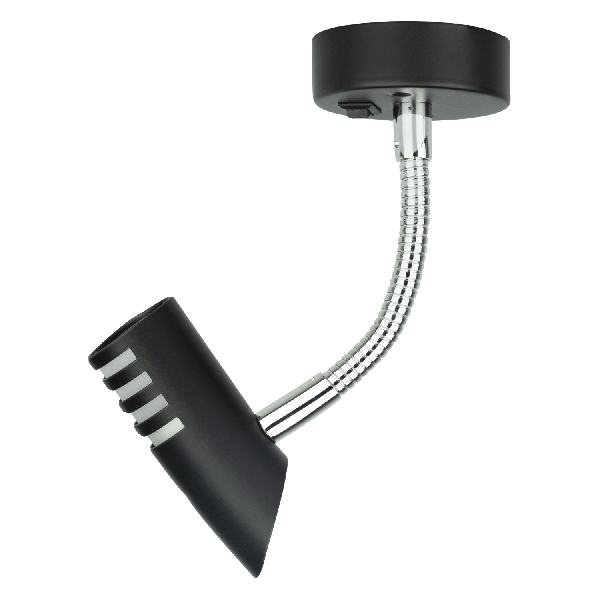 Sao flexibele LED spot met schakelaar - zwart