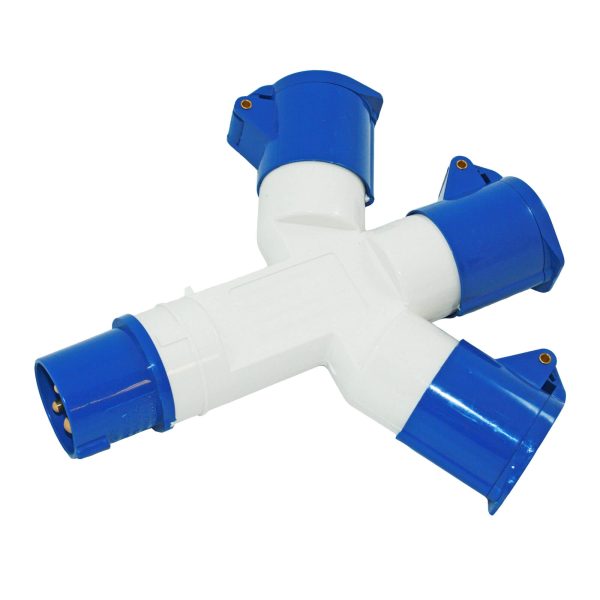 CEE 3-weg splitter - zonder verkoopverpakking