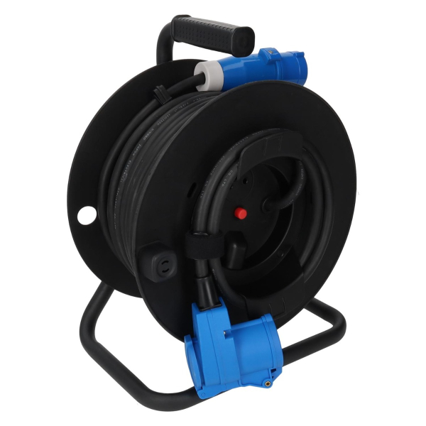 Kabelhaspel 25m neopreenkabel 3x2.5mm² met CEE stekker en winkelkoppeling