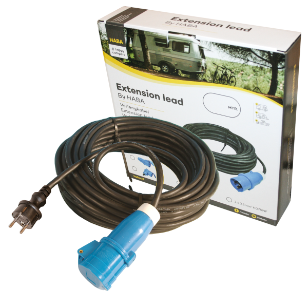 Verlengkabel 10 meter neopreen 3x 2.5mm² - Schuko stekker en CEE contrastekker - in doos