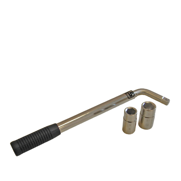 Telescopische caravan camper en auto wielsleutel 17/19mm en 21/23mm
