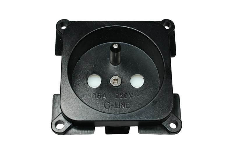C-Line stopcontact Frankrijk zwart