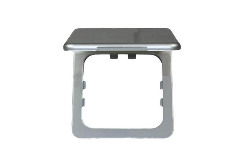 Opal klapdeksel zilver