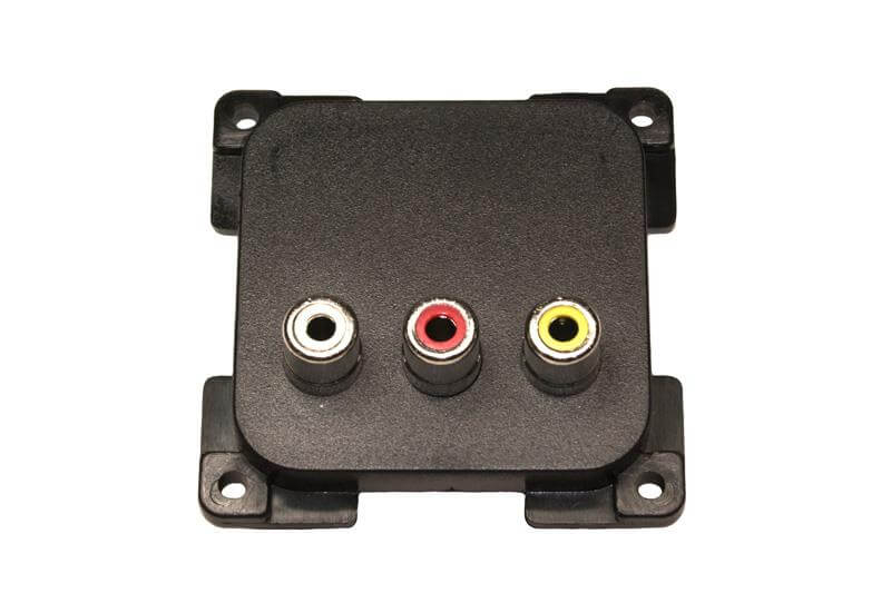 C-Line video en audio contactdoos bruin - verpakt