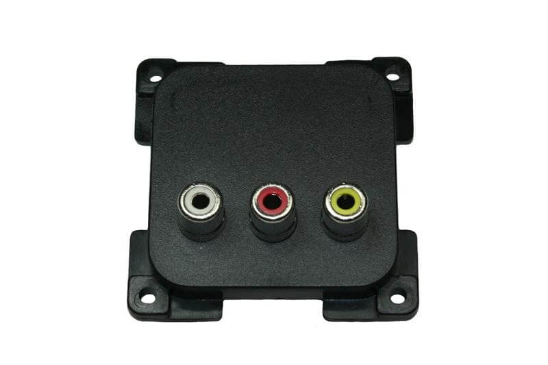 C-Line video en audio contactdoos zwart