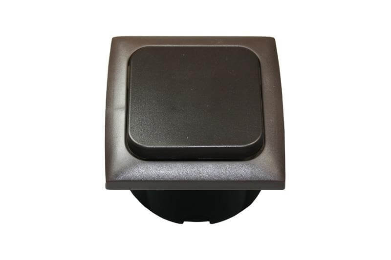 C-Line schakelaar met Opal afdekraam bruin