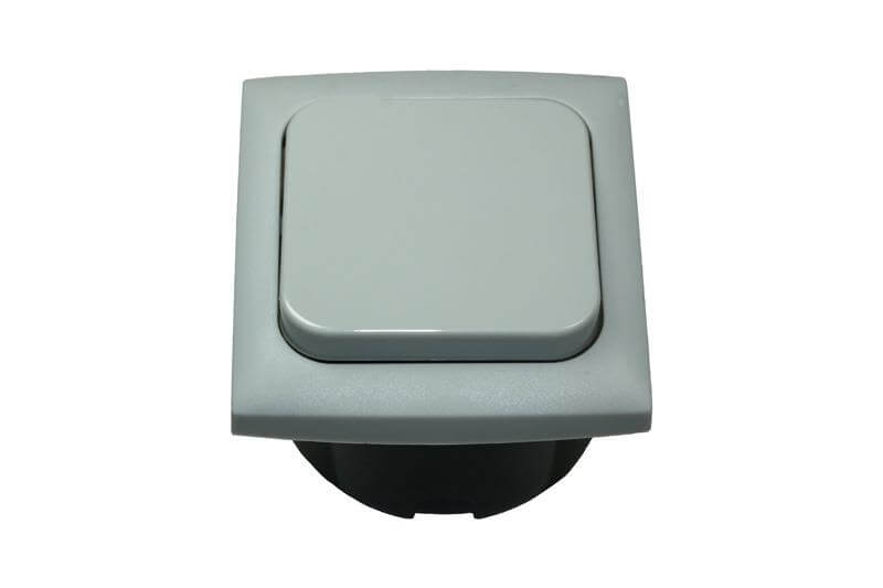 C-Line schakelaar met Opal afdekraam grijs - verpakt