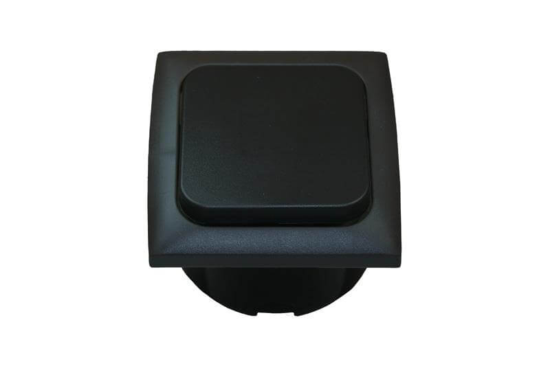 C-Line schakelaar met Opal afdekraam zwart - verpakt