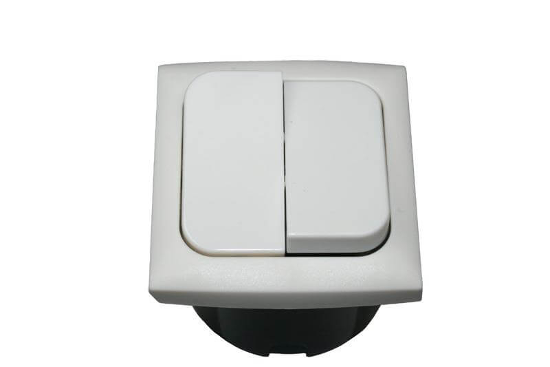 C-Line serieschakelaar met Opal afdekraam wit - verpakt