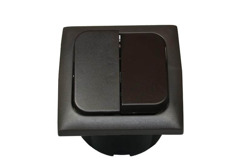 C-Line serieschakelaar met Opal afdekraam bruin