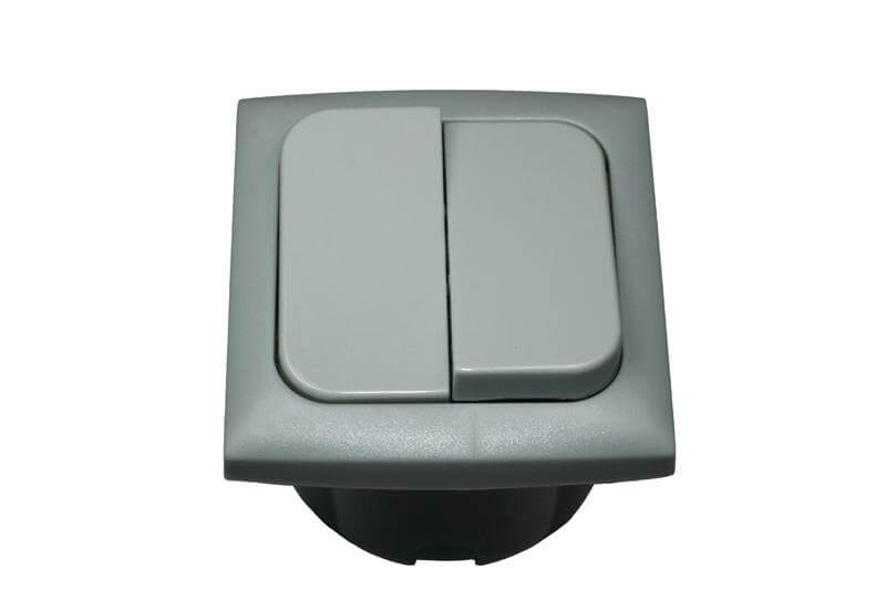 C-Line serieschakelaar met Opal afdekraam grijs - verpakt