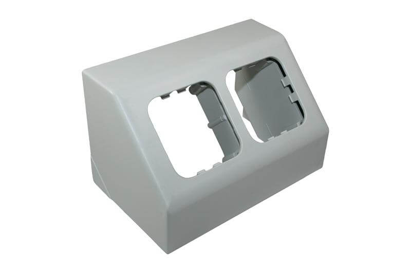 Opal hoekmodel opbouwframe 2 voudig licht grijs - zonder verkoopverpakking