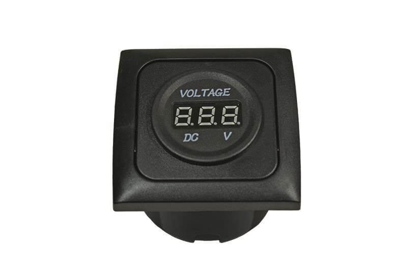 C-Line Voltmeter camper en caravan met Opal afdekraam zwart - zonder verkoopverpakking