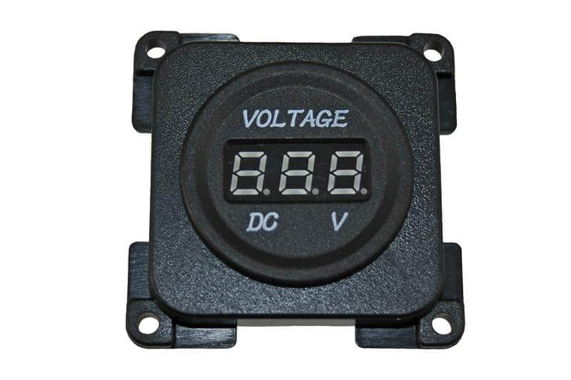 C-Line Voltmeter camper en caravan zwart - zonder verkoopverpakking
