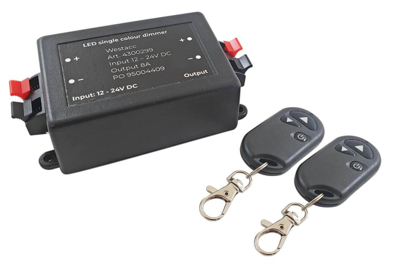 LED dimmer 8A met afstandsbediening - zonder verkoopverpakking