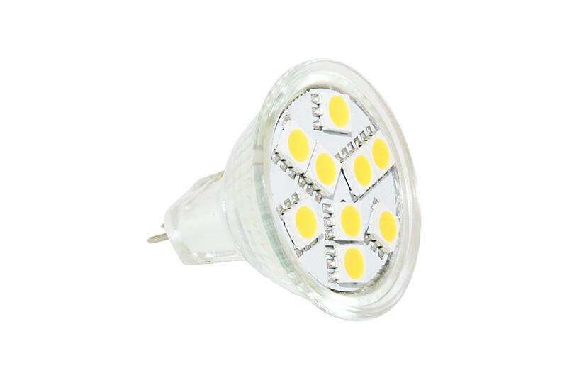 MR11 SMD LED lampje gestabiliseerd tussen 10 en 30V - 80 lumen - zonder verkoopverpakking