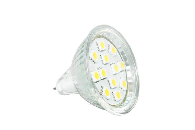 MR16 SMD LED lampje gestabiliseerd tussen 10 en 30V - 120 lumen - zonder verkoopverpakking